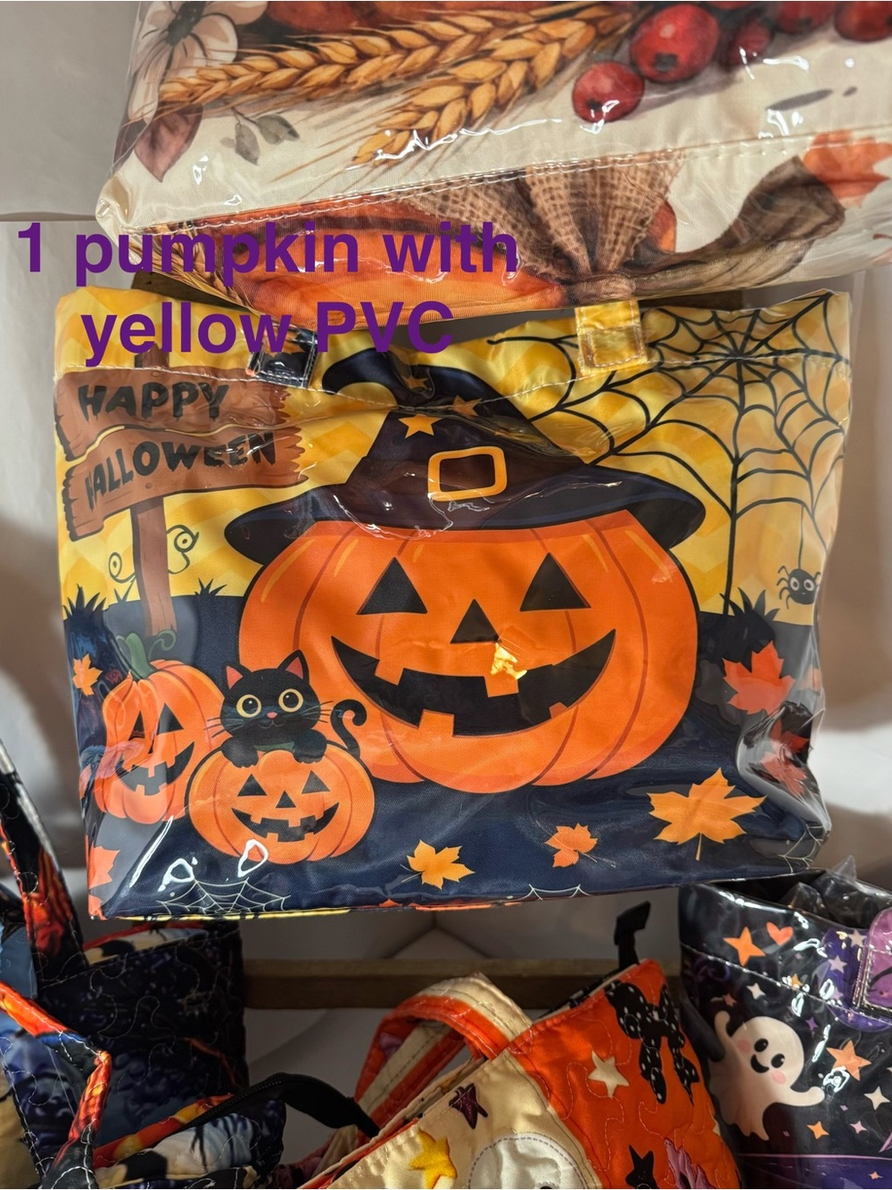 CHOOSE 1 Festive Fall PVC or QUILTED TOTE BAG NWT - Picture 5 of 6